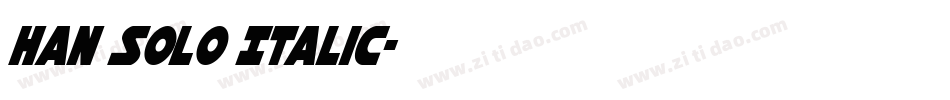 Han Solo Italic字体转换